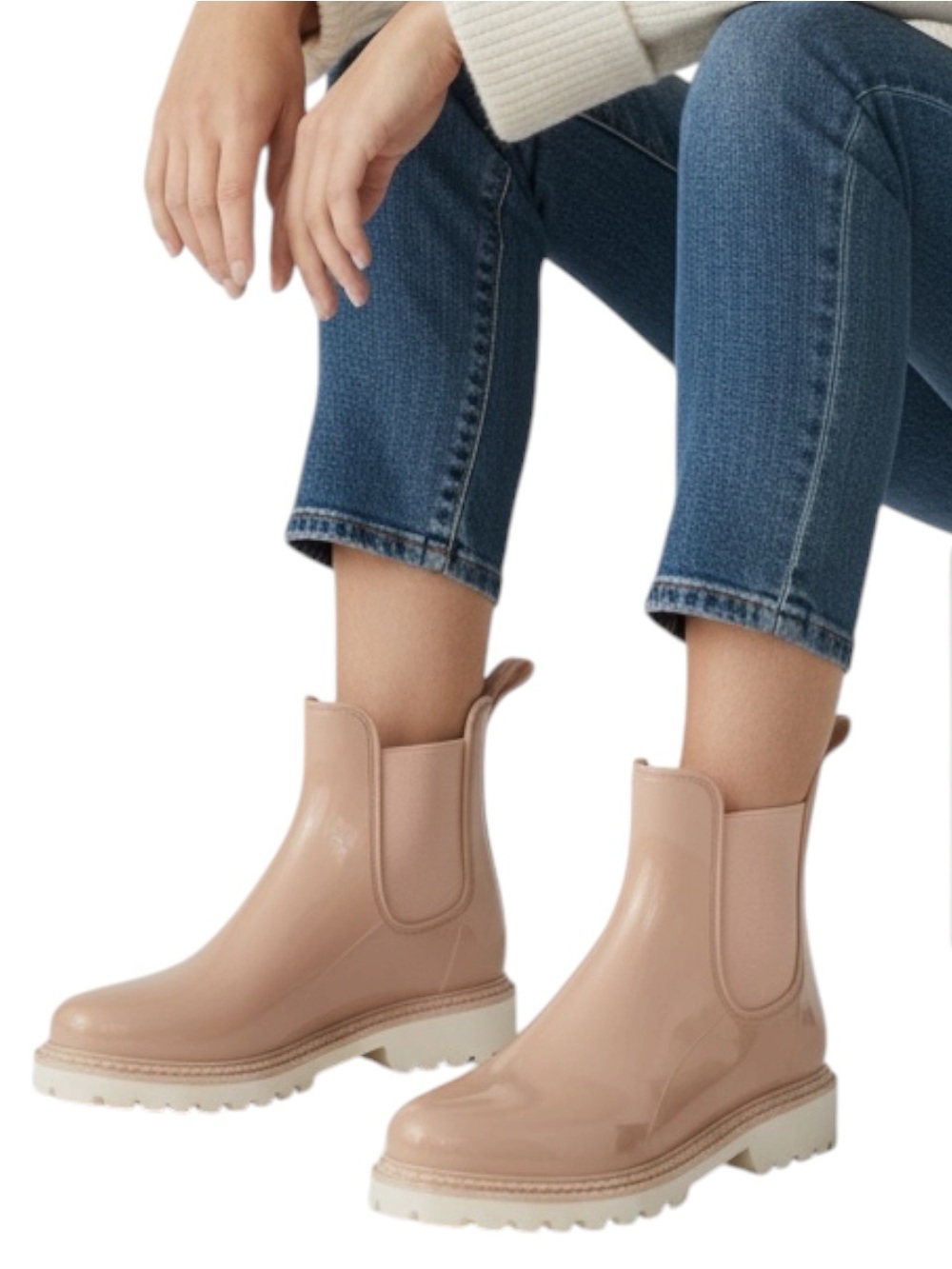 DOLCE VITA Stormy H2O Waterproof Chelsea Rain Booties in Blush Pink Size 7